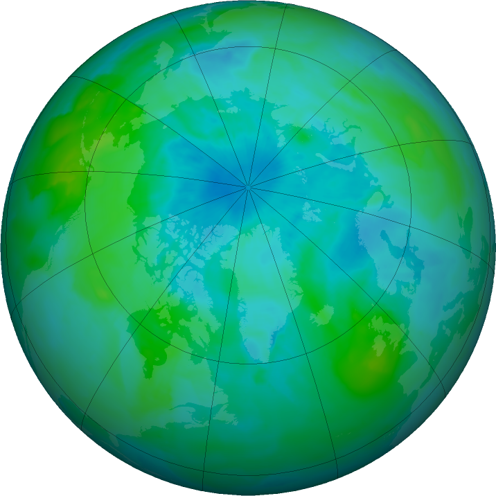 Arctic ozone map for 25 August 2011